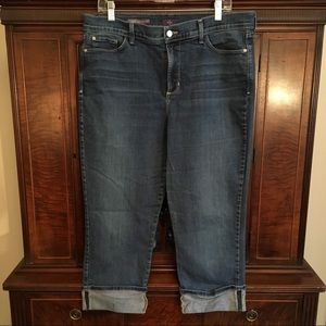 NYDJ Dayla Cuffed Capri Pants, Denim